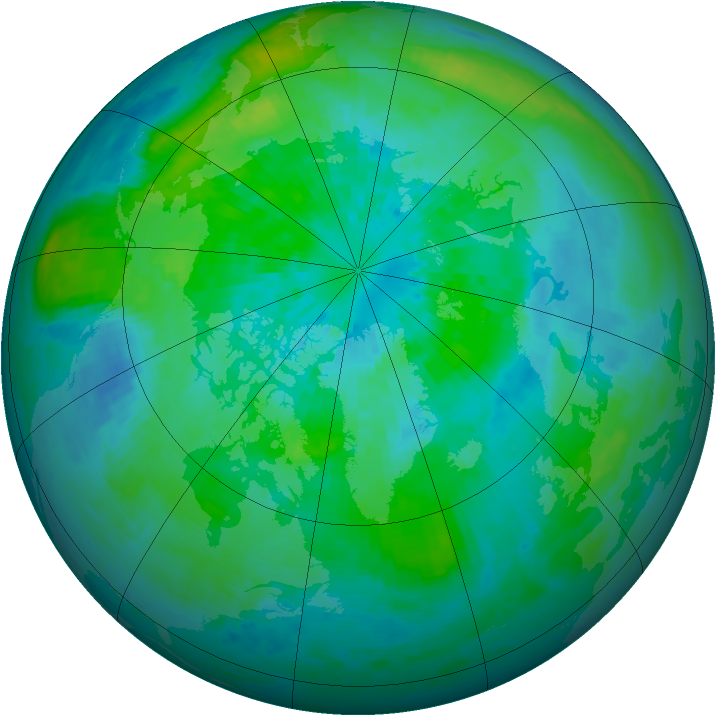 Arctic ozone map for 22 September 2001